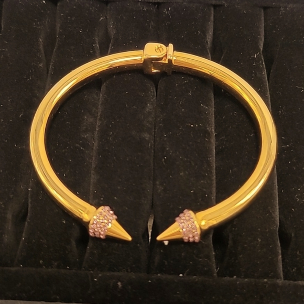 Vita Fede Mini Titan Crystal Bracelet Gold Amethyst Unisex New